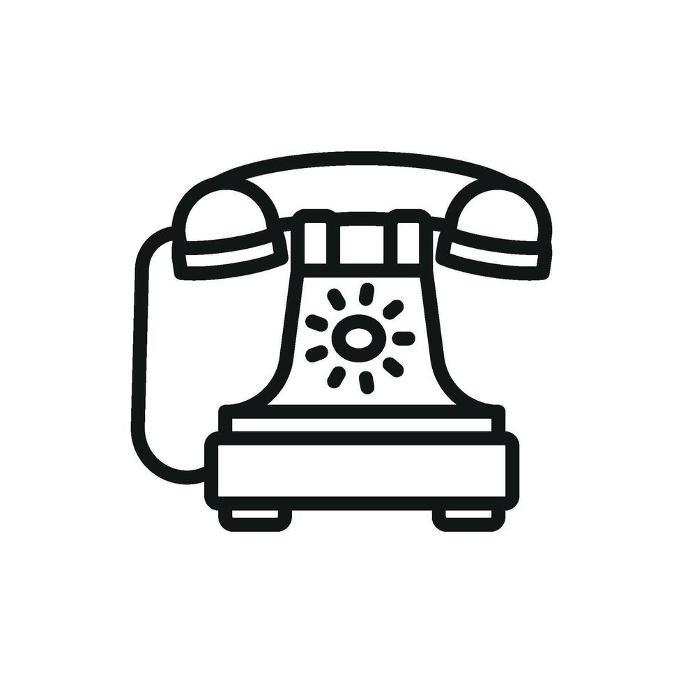 Telephone icon design incorporating balanced proportions and smooth edges concept graphic vector