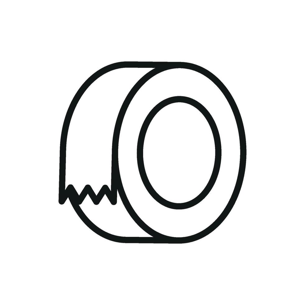 Tape icon design reflecting bold lines and a streamlined visual approach concept graphic vector