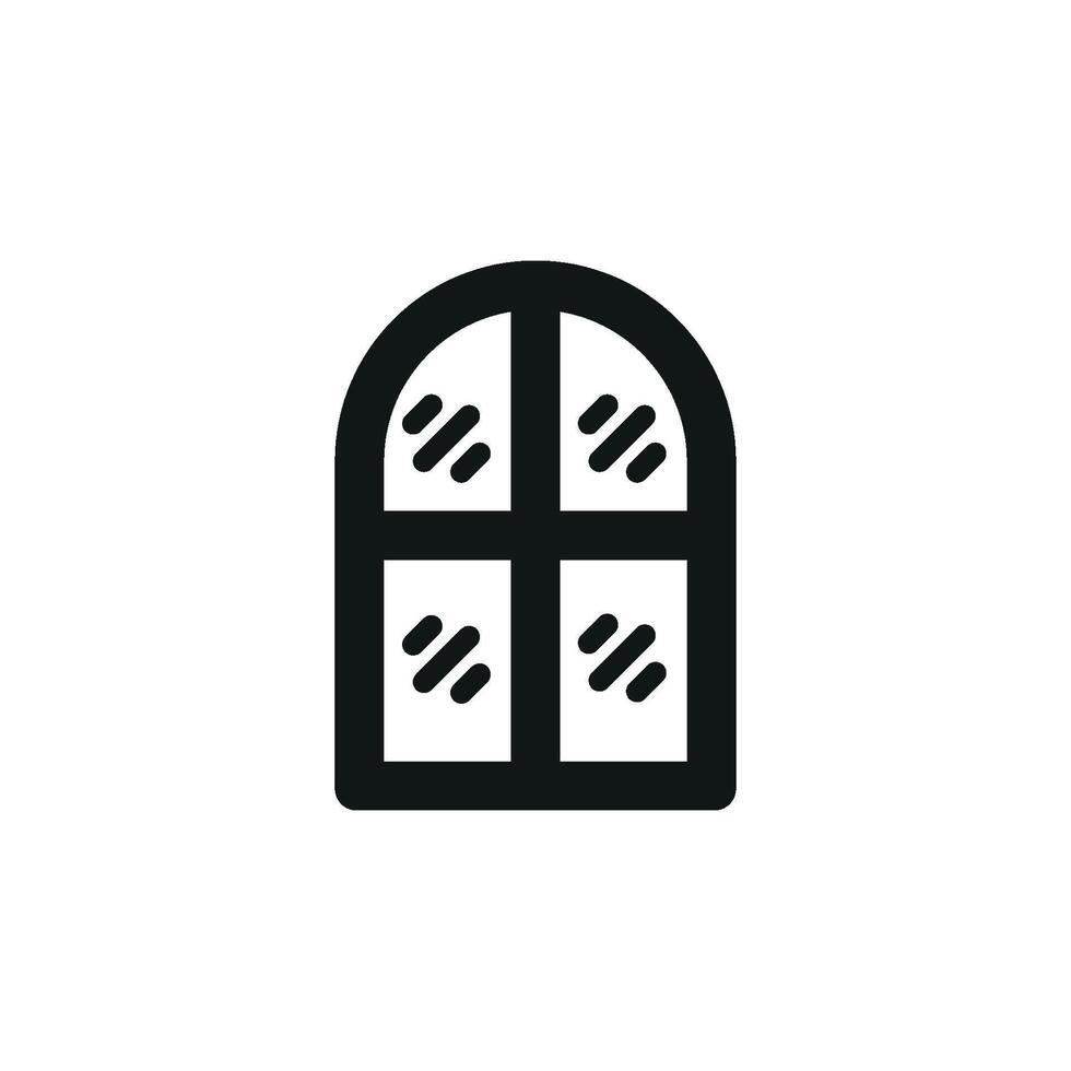Window icon design emphasizing modernity with balanced proportions concept graphic vector