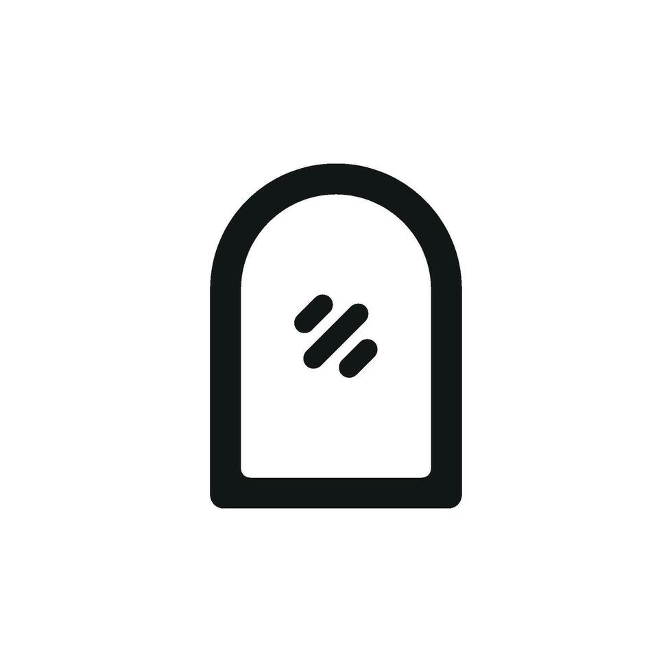 Window icon design featuring sharp edges and a sleek layout concept graphic vector
