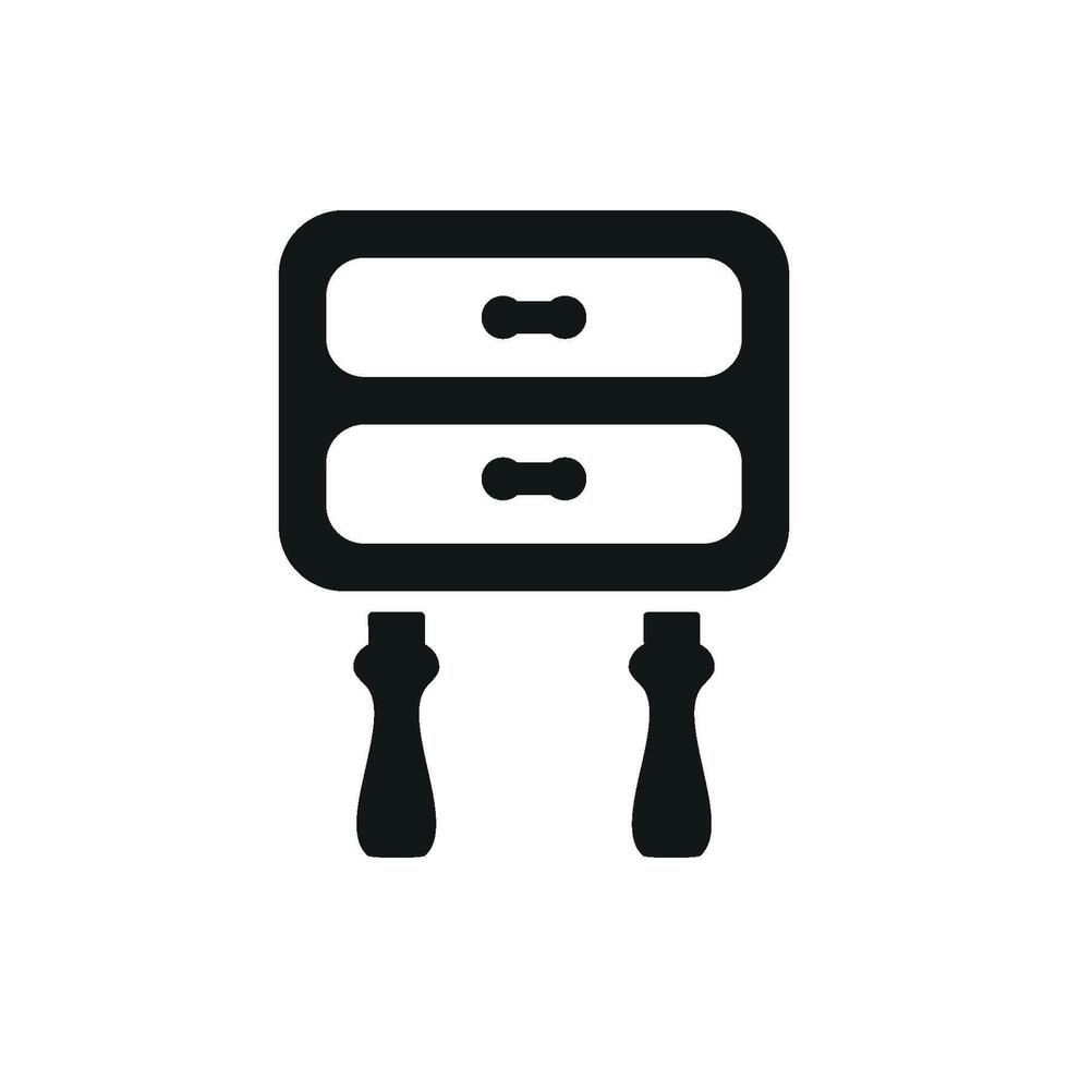 Night stand icon design reflecting clean lines and contemporary functionality concept graphic vector
