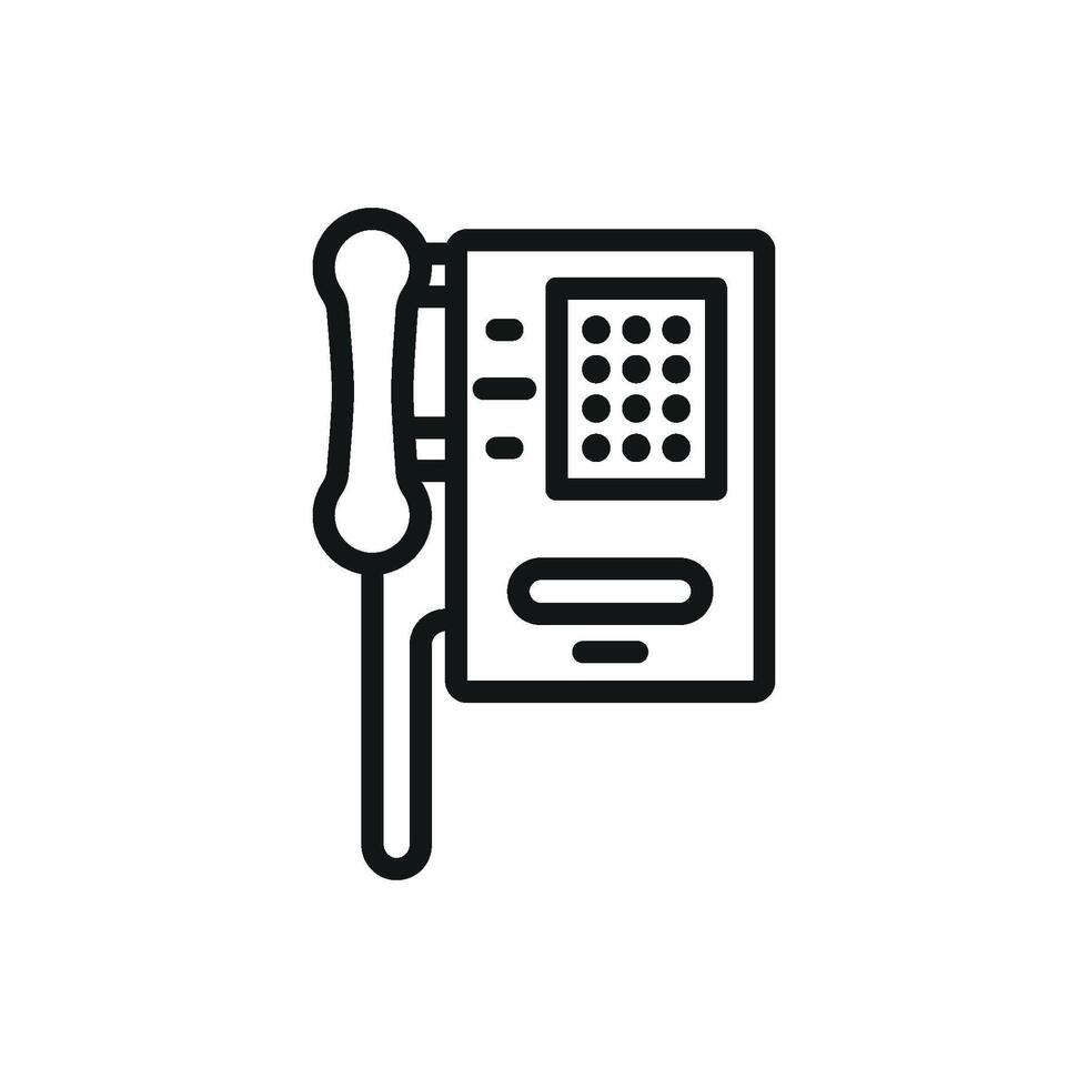 Telephone icon design combining artistic minimalism with practicality concept graphic vector