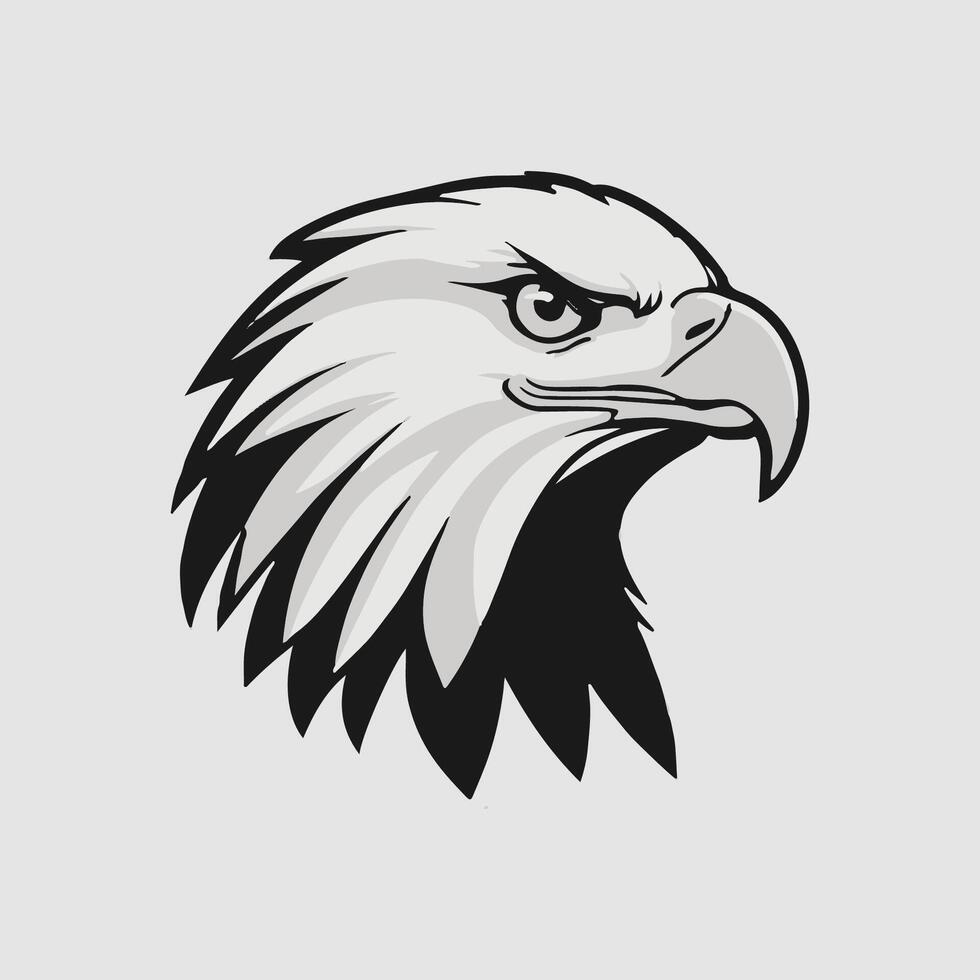 an eagle head logo on a white background vector