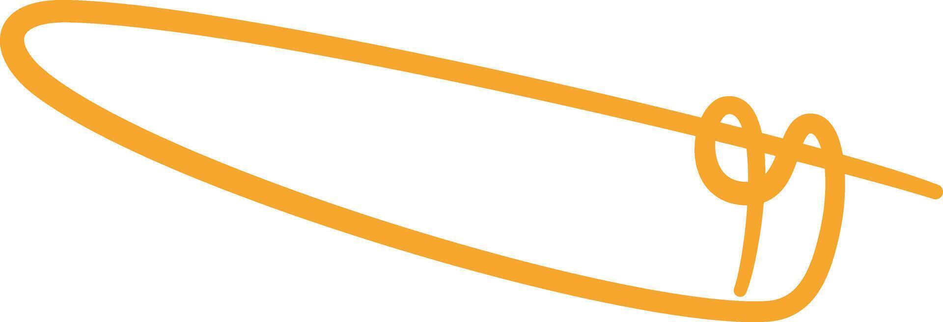 Hand drawn illustration of a rolled cigarette with a filter tied in a knot, symbolizing quitting smoking and highlighting the dangers of nicotine addiction vector