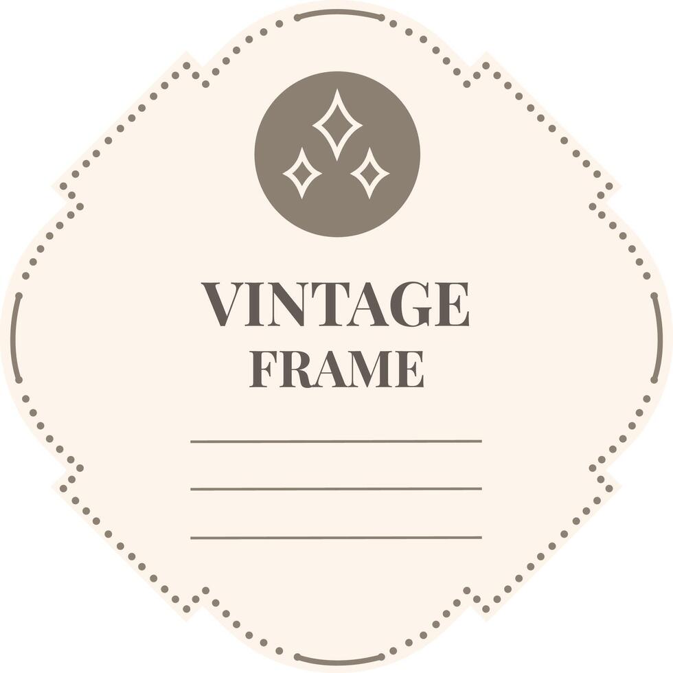 Vintage frame adorned with stars and featuring ample copy space, waiting for personalized text, ideal for invitations, cards, or any creative design project vector