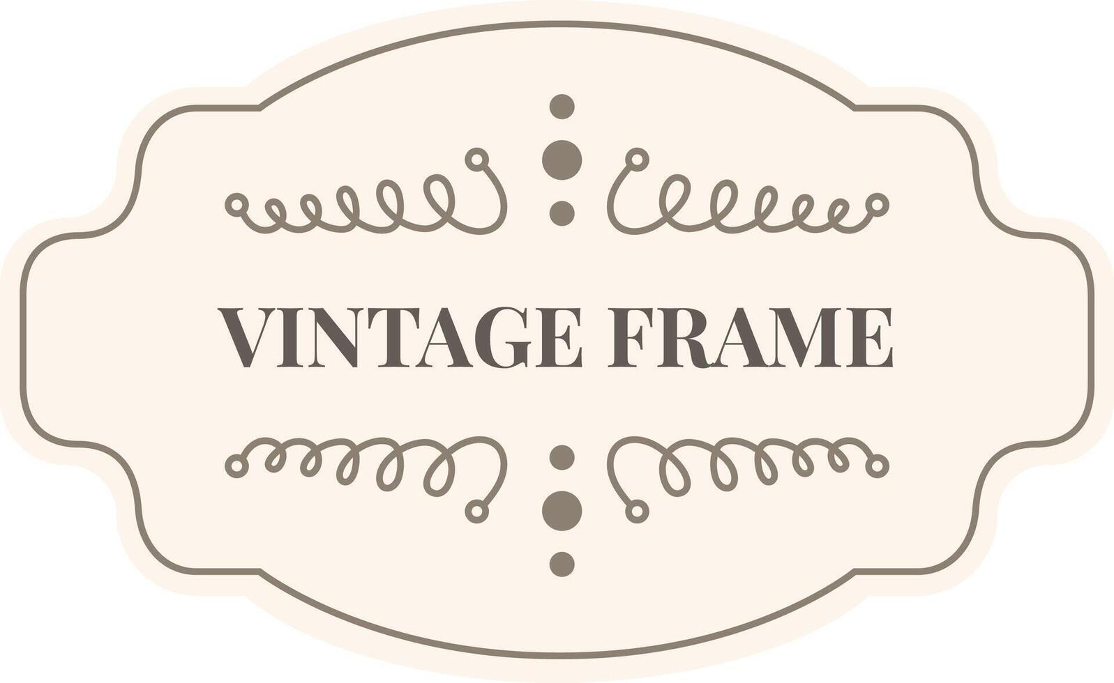Vintage frame with elegant swirls and dots creating a sophisticated and timeless design, perfect for adding a touch of classic charm to any project vector