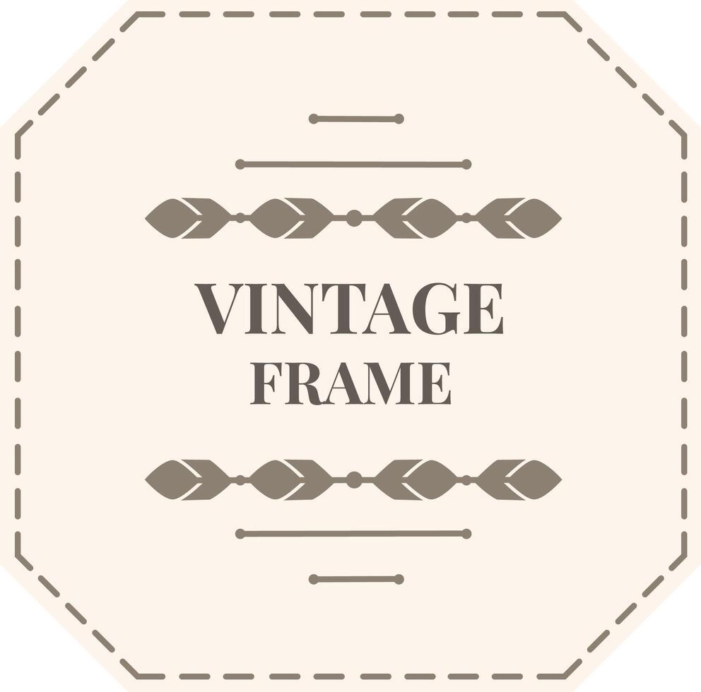 Vintage frame with leaves and dots creating an elegant design, perfect for adding a touch of classic style to invitations, announcements, or other creative projects vector
