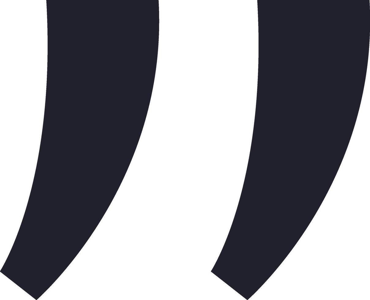 Quotation marks symbolize reported speech, indicating a verbatim quote or a specific phrase, adding depth and clarity to written communication vector