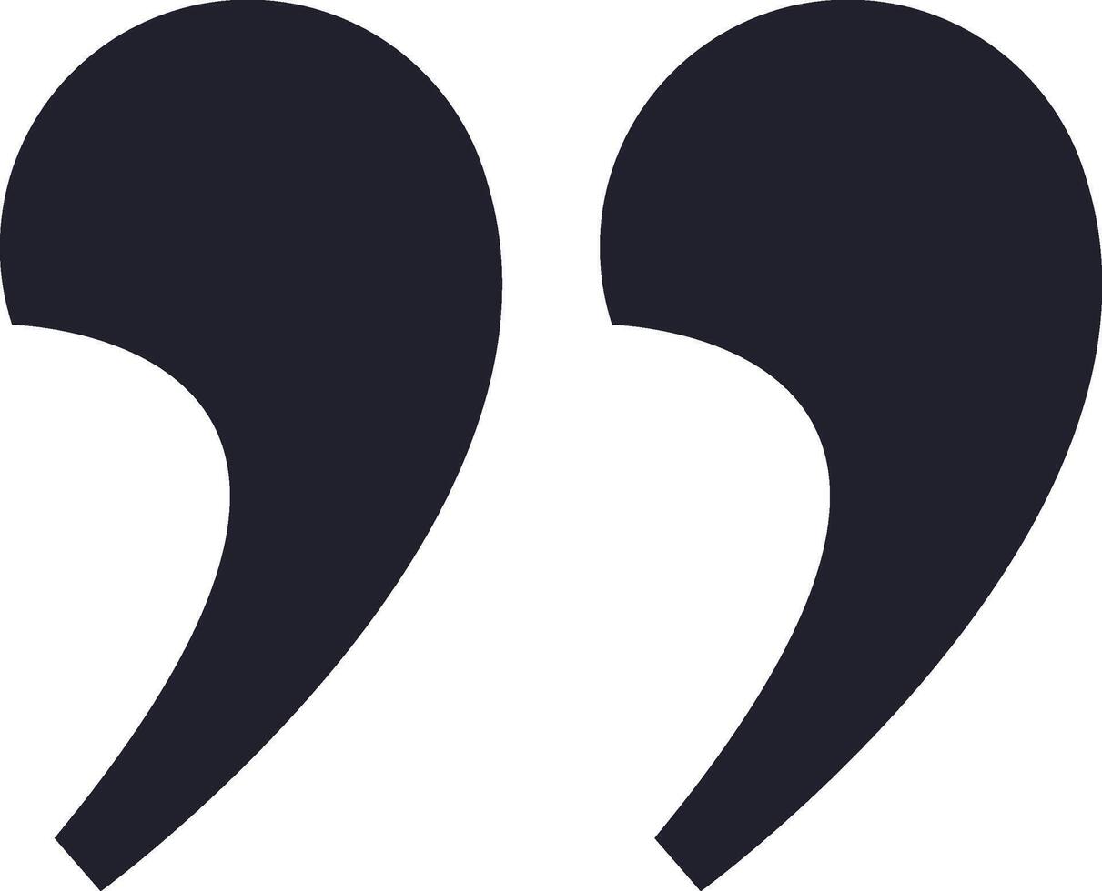 Quotation marks are punctuation marks used in pairs to set off speech, a quotation, a phrase, or a word, creating a visually appealing representation of cited text vector