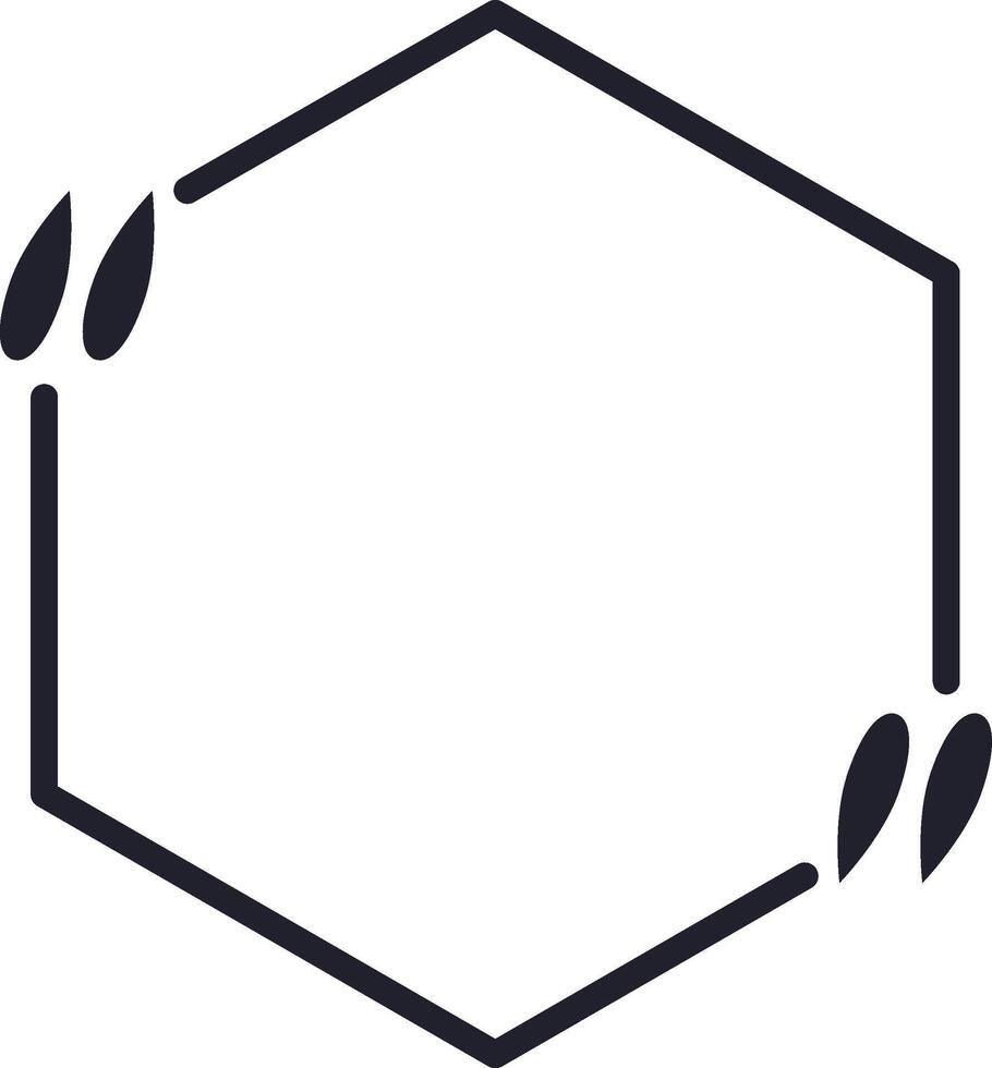 Framing an empty hexagon with quotation marks, creating a stylish and modern design ideal for emphasizing text and quotes in various creative projects vector
