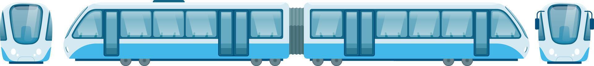 Contemporary electric train representing public transport, highlighting the importance of commuting, urban mobility, and eco friendly transportation solutions in modern cities vector