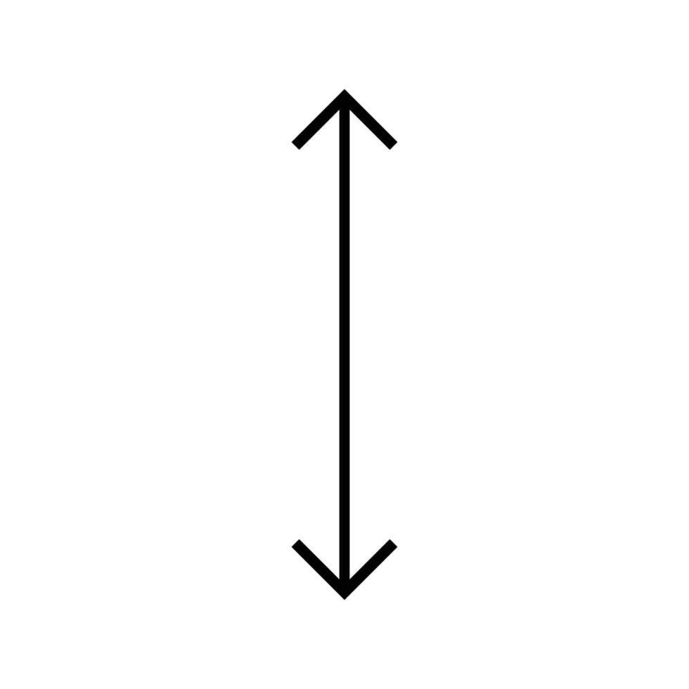 Clean and Modern Direction Arrow Line Icon, up and down two side icon vector