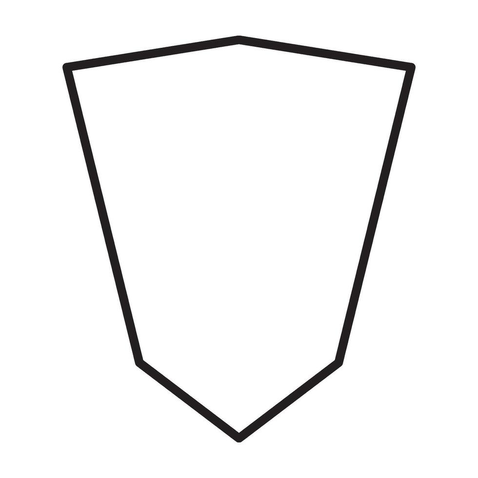 Clean and Modern Shield Contour Icon vector
