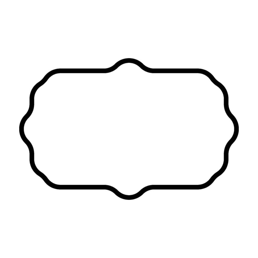 Intricate Line Work for Label Frame Icons vector