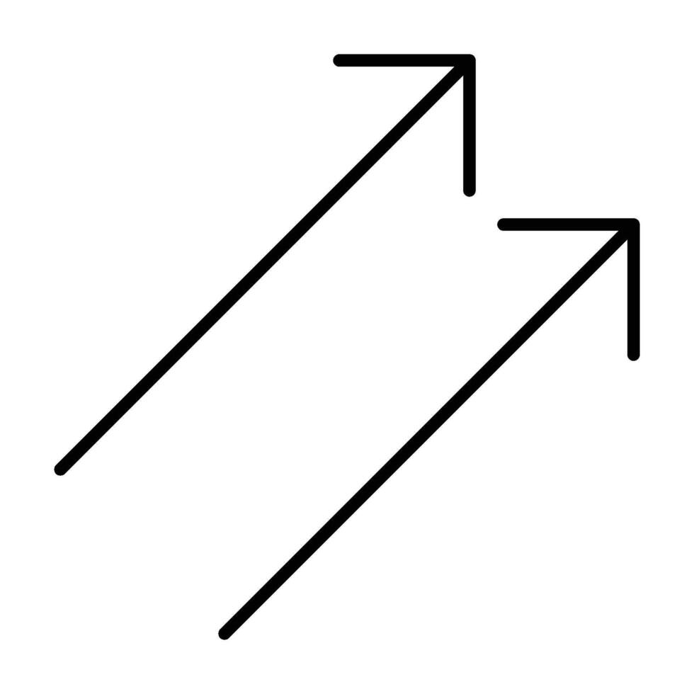 Minimalist Direction Arrow Icon Design vector