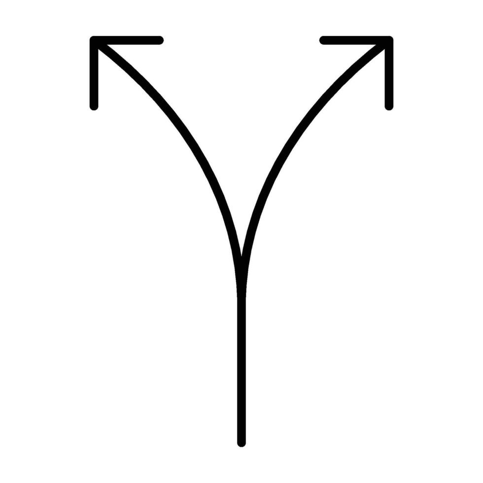 Customizable Direction Arrow Line Icon vector