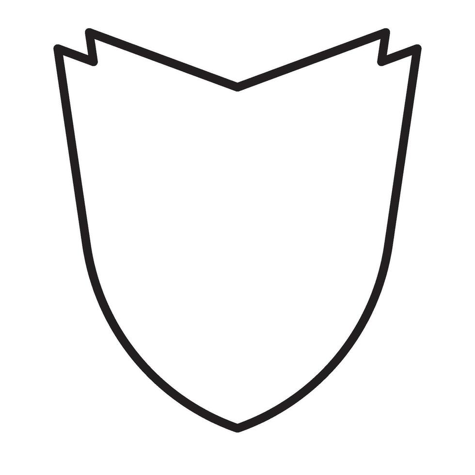 Black Shield Icon Clean and Modern Outline vector