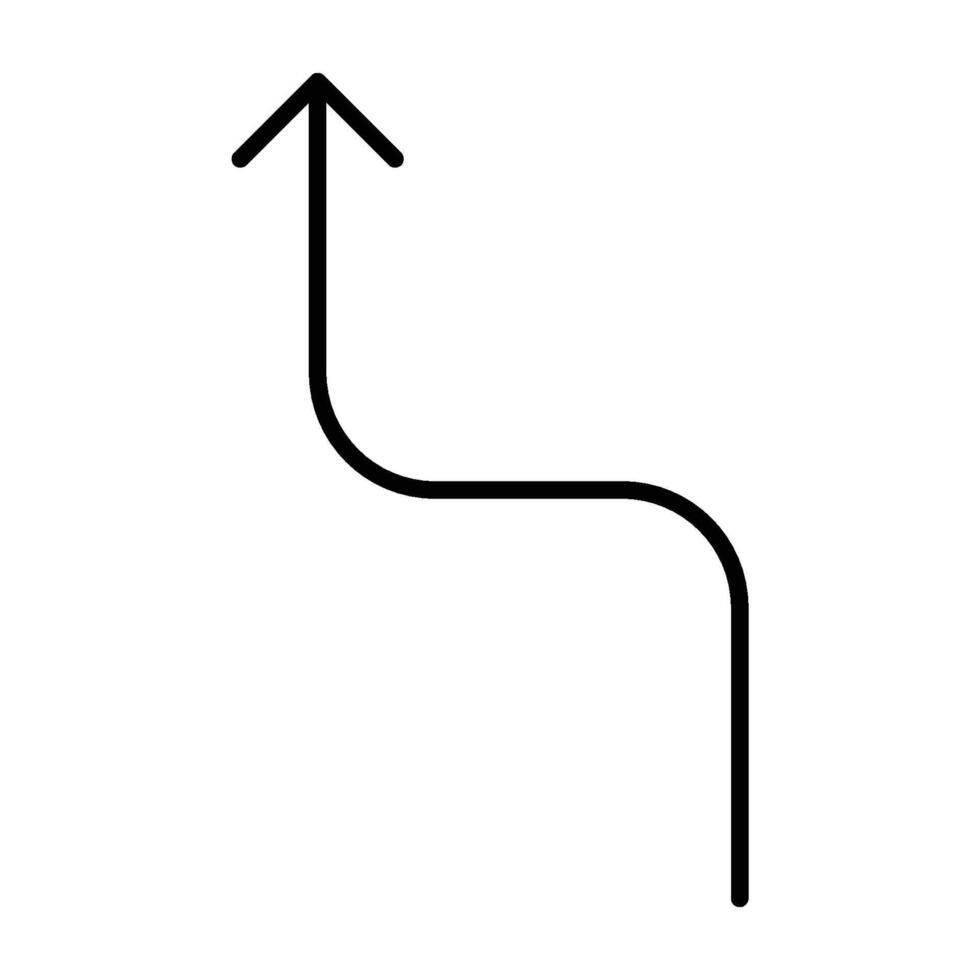Flat Direction Arrow Line Icon Pack vector
