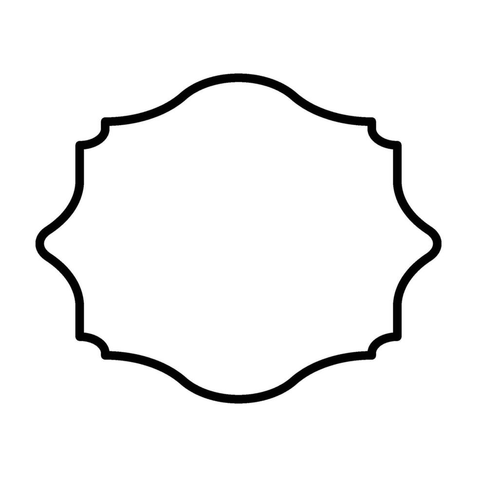 Elegant Label Frame Line Icons for Modern Designs vector