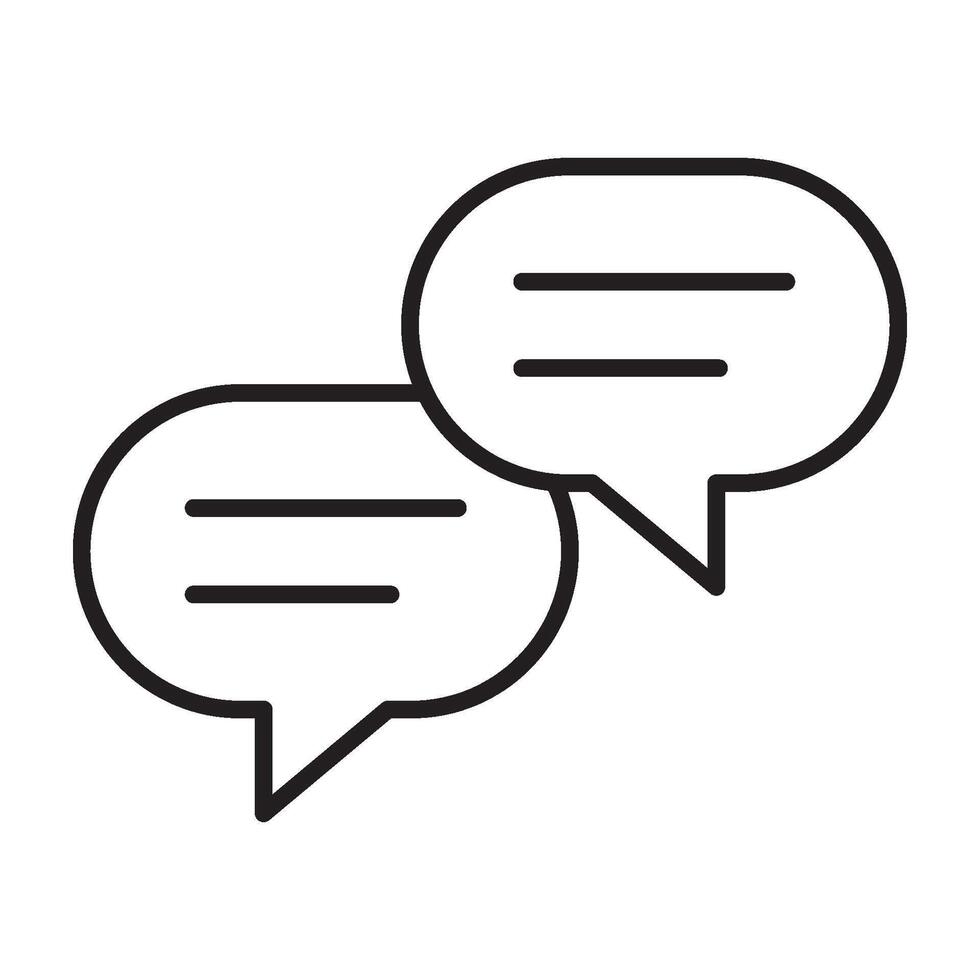 Speech Bubble Outline Icon vector