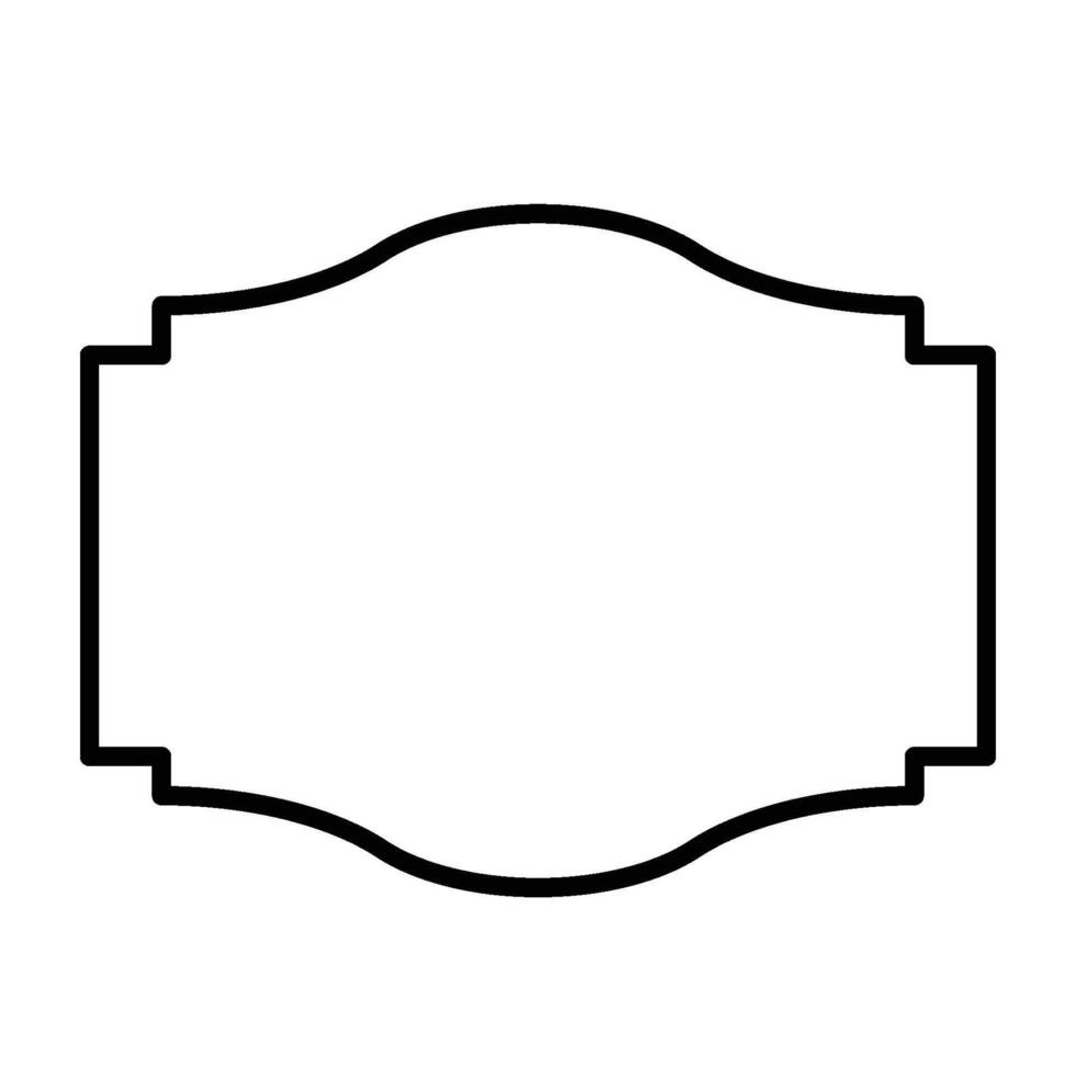 Classic and Contemporary Label Frame Icon vector