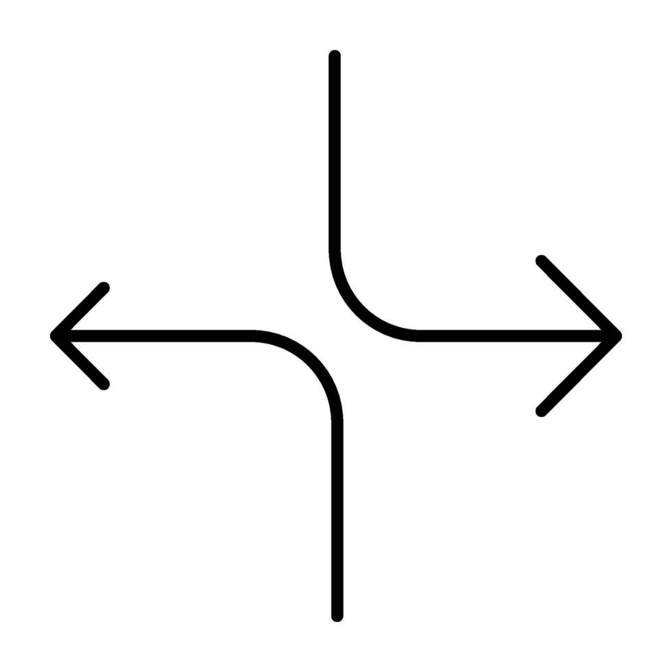 Versatile Directional Arrow Line Icon vector