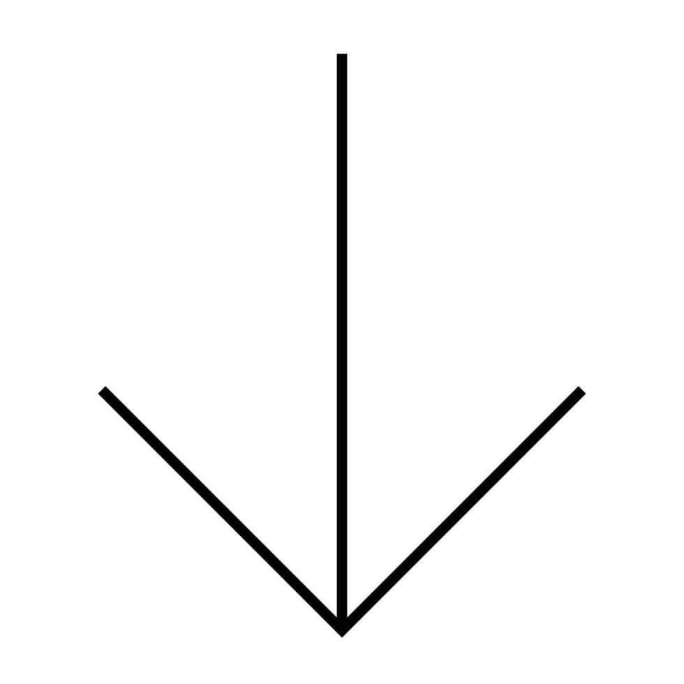 Sleek Linear Direction Arrows for Wayfinding Graphics,dawnload, down icon vector
