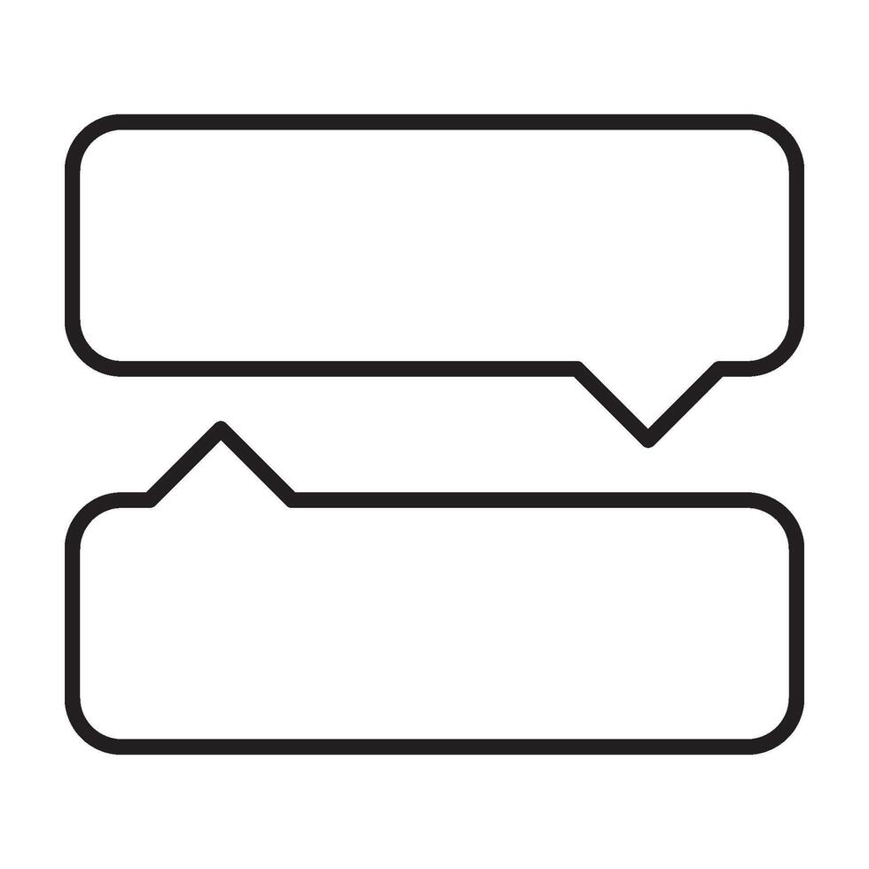 Speech balloons icon, line style vector