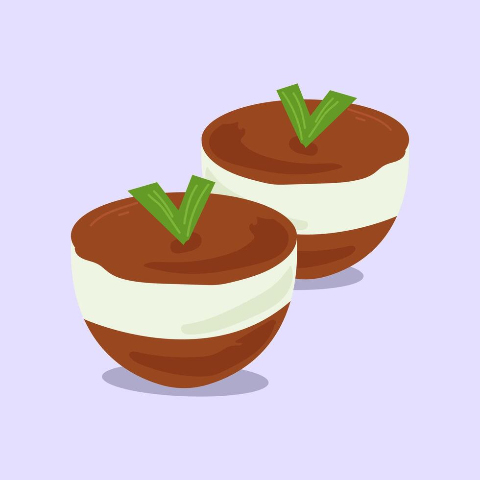 Hand drawn Illustration Talam Cake Traditional Indonesian vector