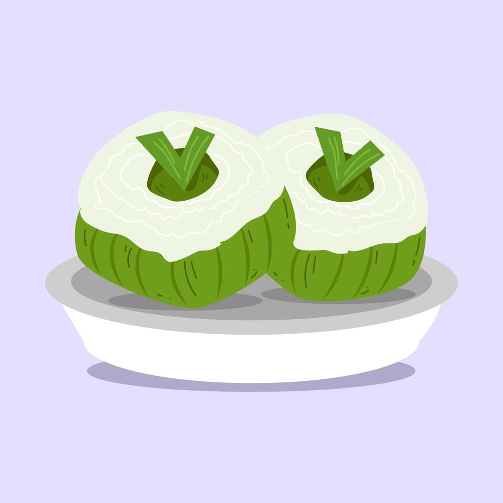 Putri Ayu Illustration Traditional Cake vector