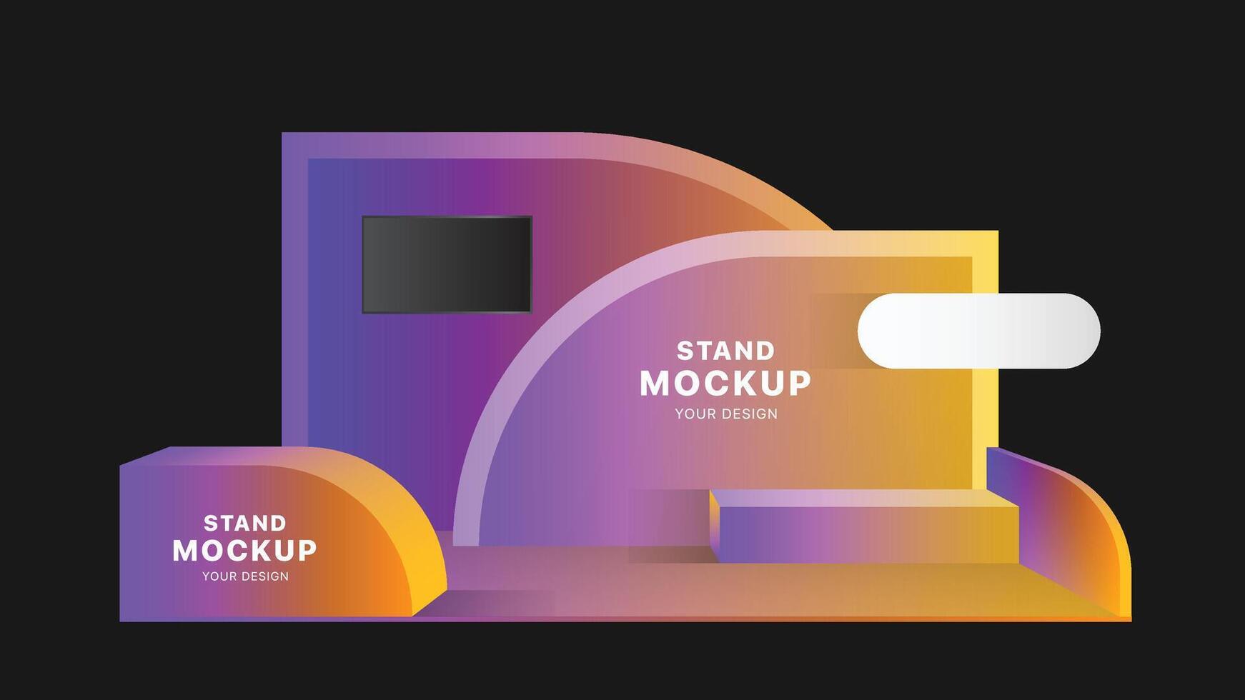 Booth Stand Event Exhibition Template Basic vector