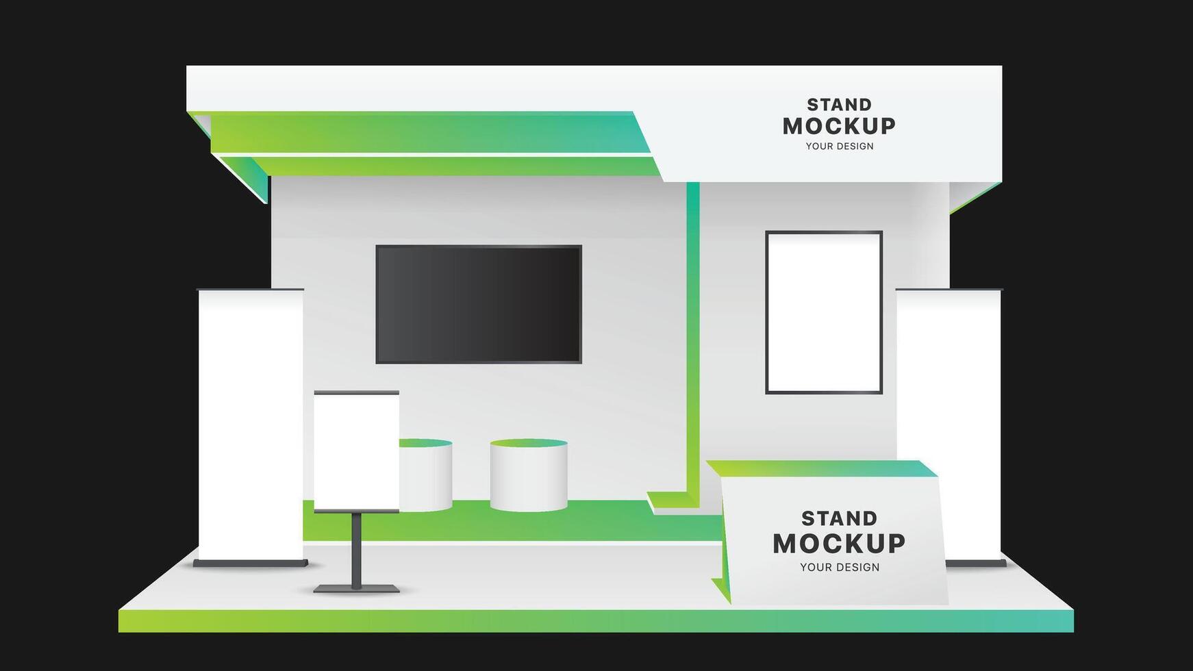 Booth Stand Event Exhibition Corporate Template vector