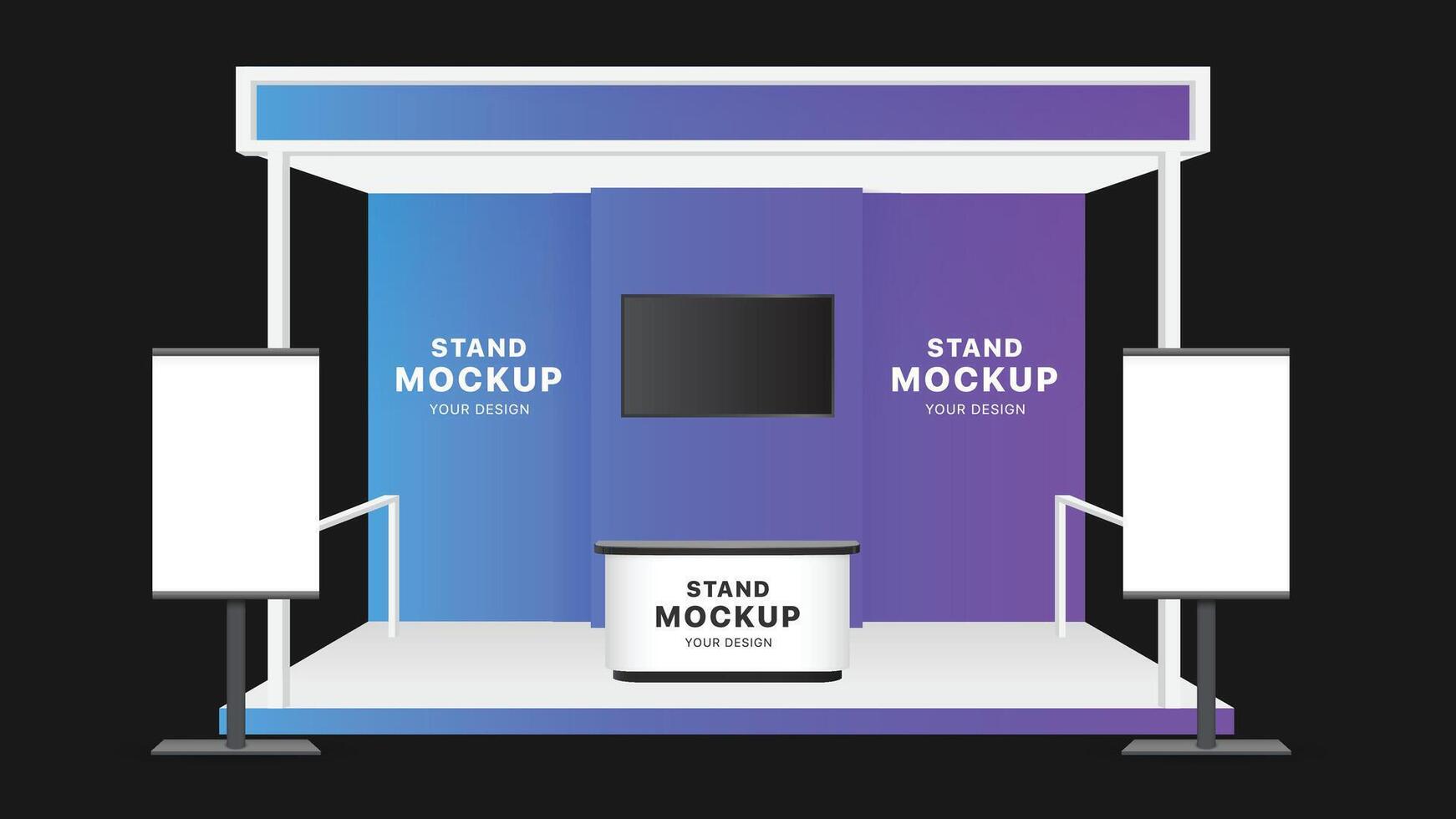 Booth Stand Event Exhibition Template Classic vector