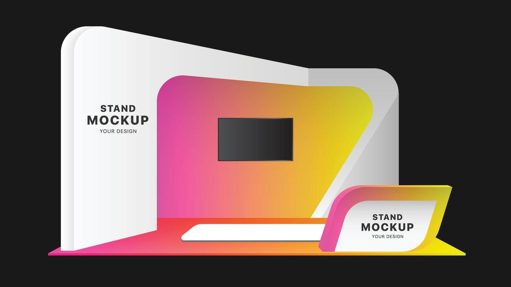 Booth Stand Event Exhibition Template Luxury vector