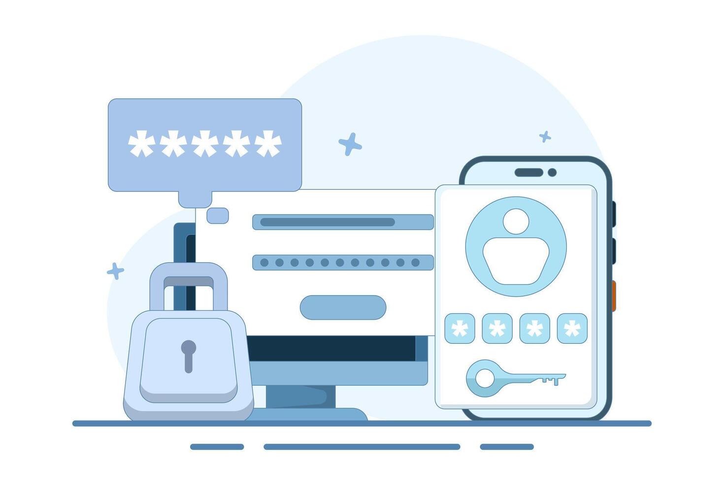 One-time password concept. Message with code on smartphone to login to website or app. Notification on phone, multifactor authentication. Internet payment, flat illustration on background. vector