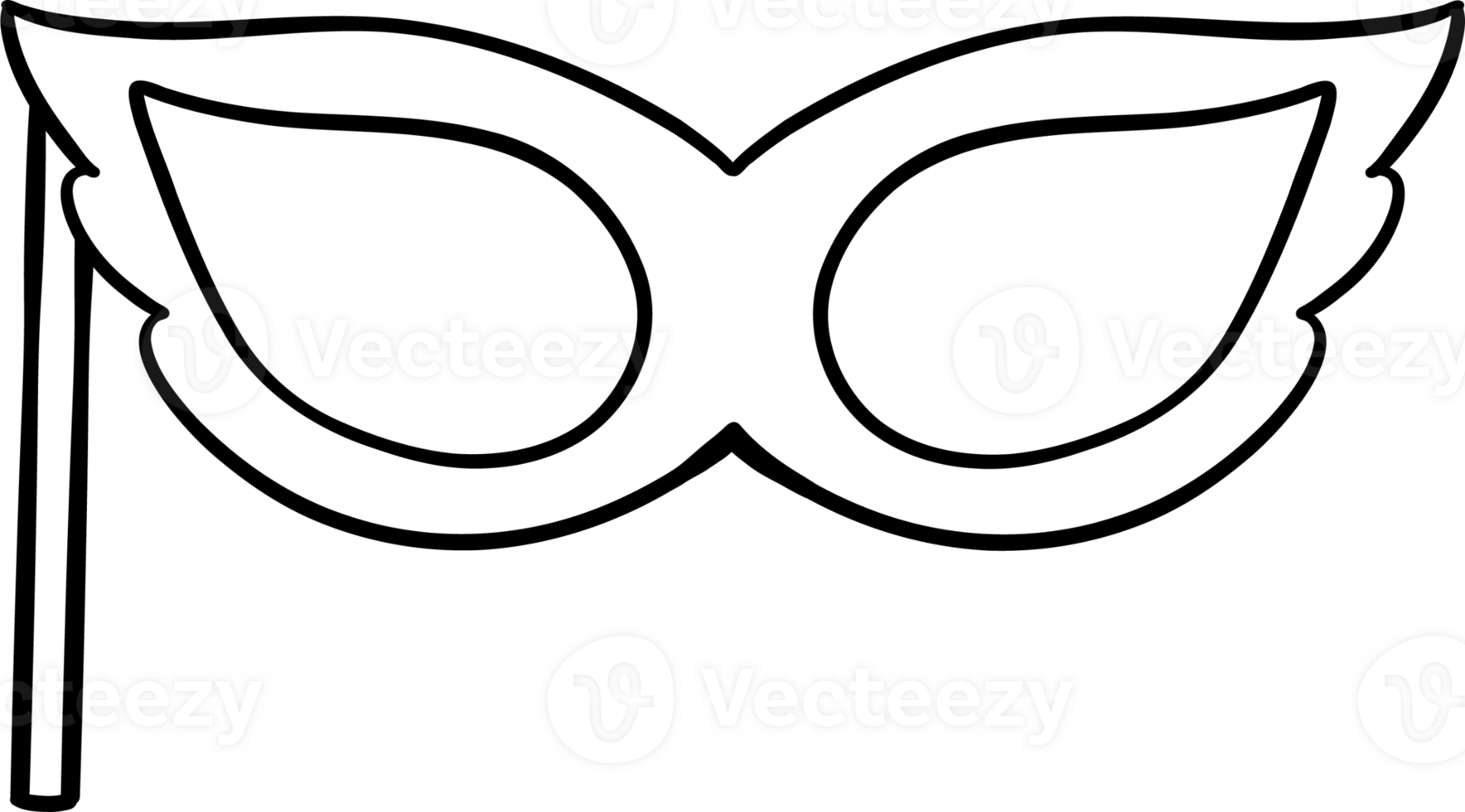 Retro Mask Doodle Hand Drawn Coloring Image png