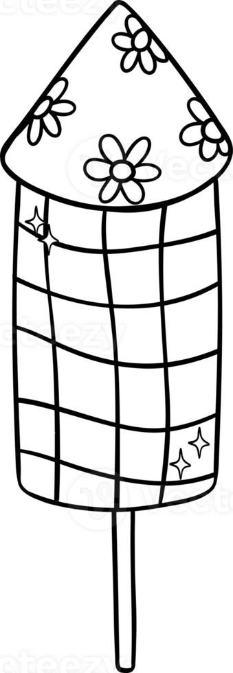 Groovy Disco Firework Doodle Hand Drawn Coloring Image png