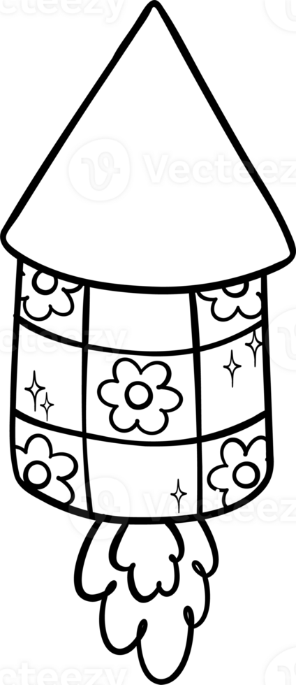 Groovy Firework doodle Coloring Image png