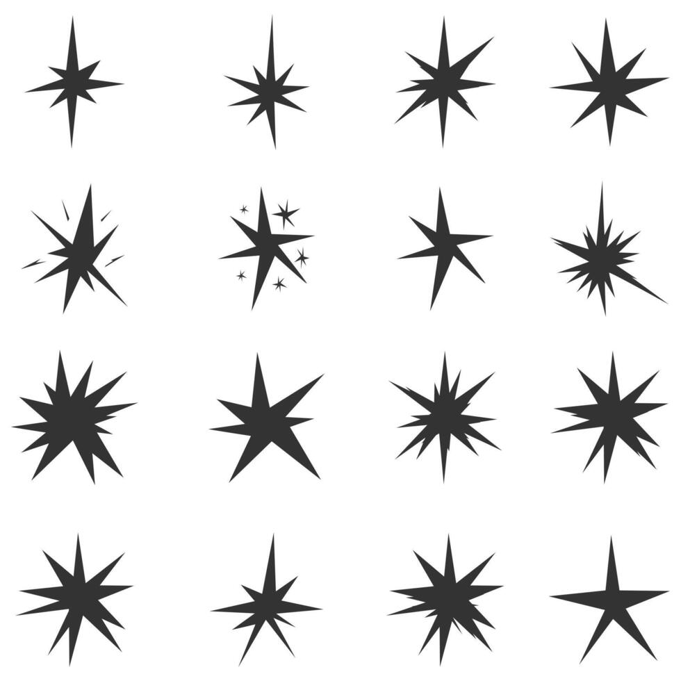 starburst icon set illustration vector