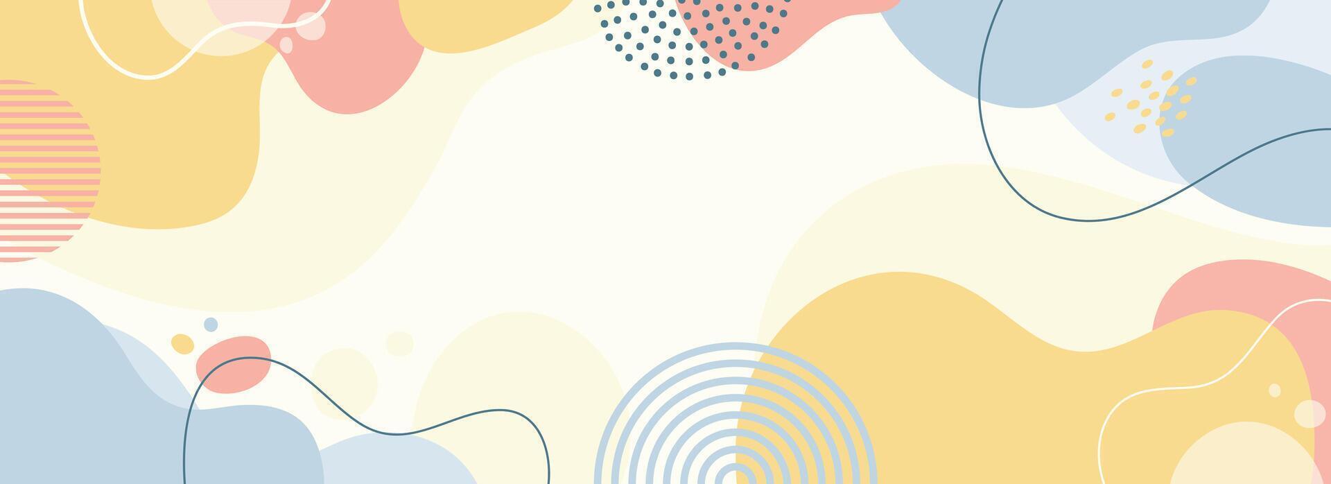 Hand drawn banner and cover frame background.abstract shapes. vector