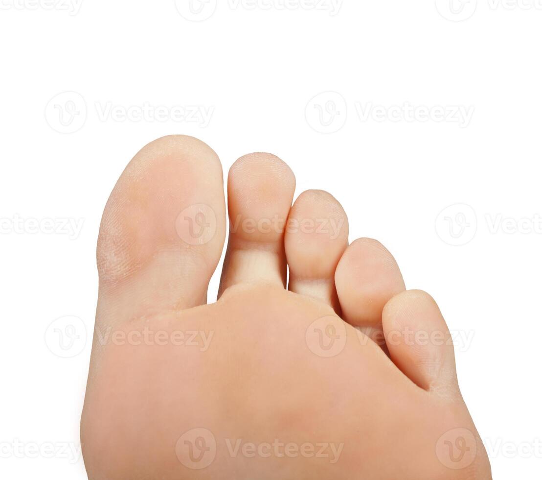 A person's foot with a white background photo
