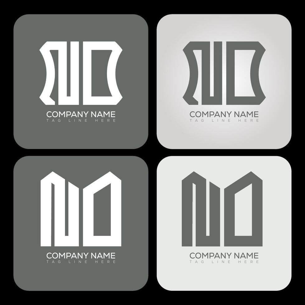 NO polygon, hexagon, flat and simple letter logo set in one artboard. NO minimalist and classic logo. vector
