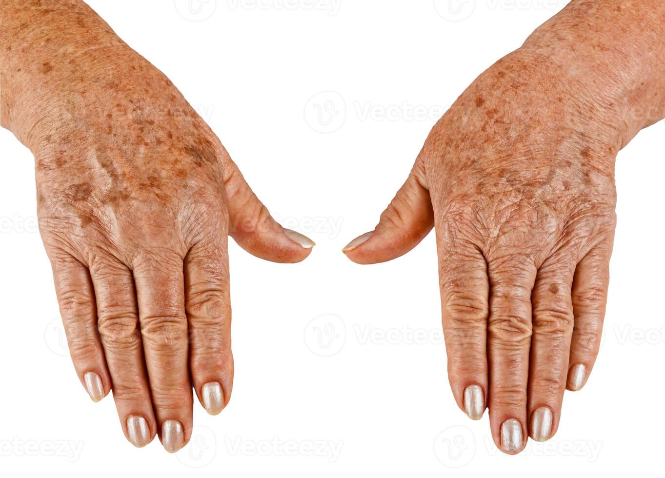 Hands of an old woman close-up photo