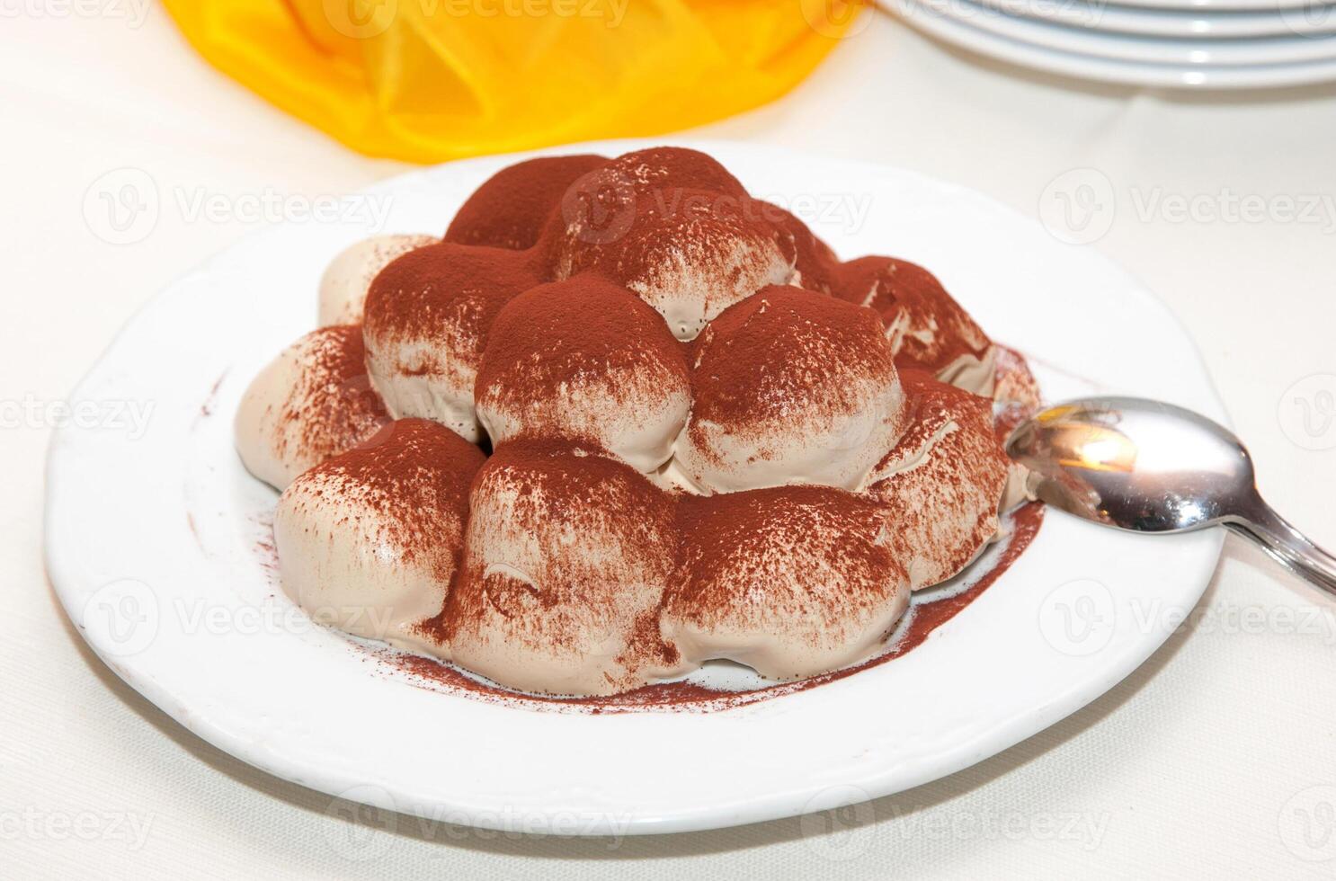 A plate of food on a table photo