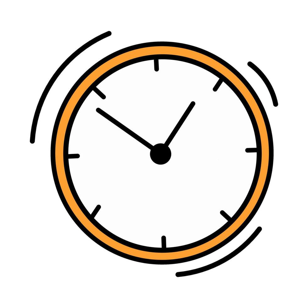 Classic Round Wall Clock Showing Time vector