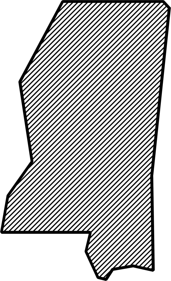 hatch line drawing of mississippi state map. png