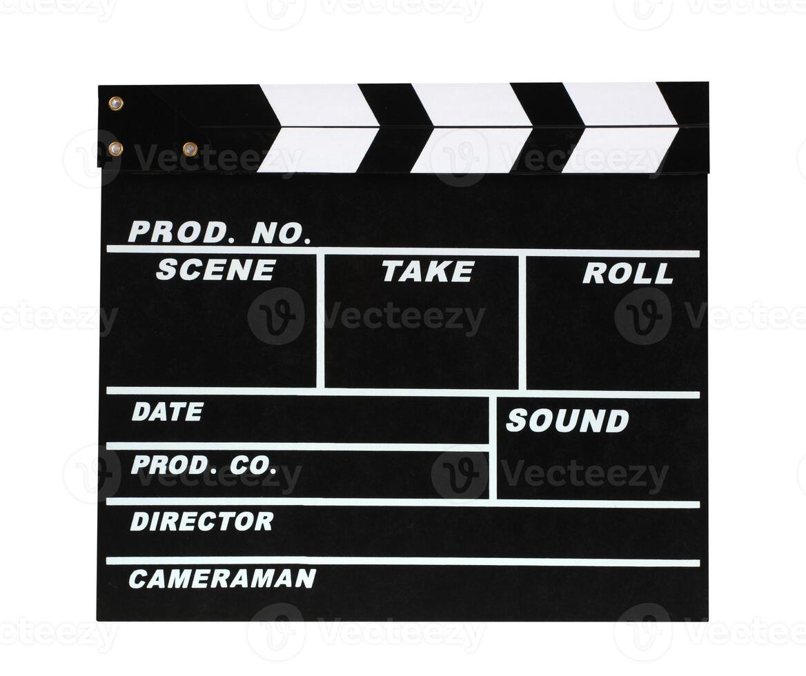Blank movie production clapper board photo