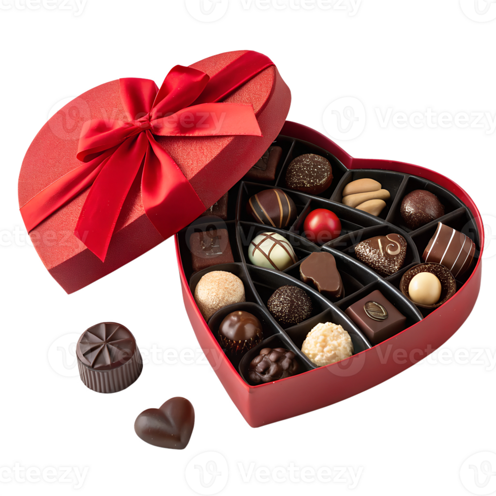 heart shape chocolate box png