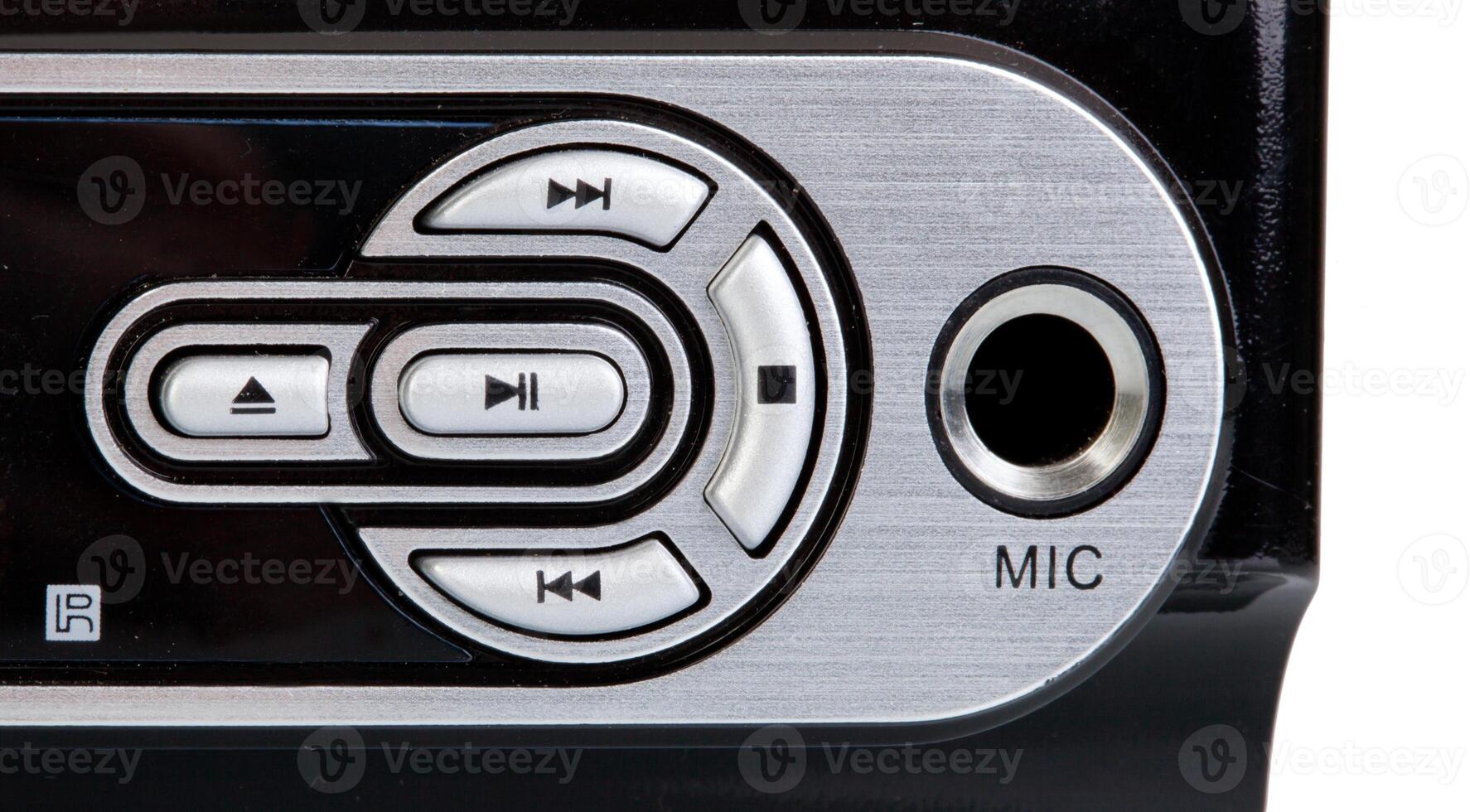 Details of the control buttons of a dvd player photo