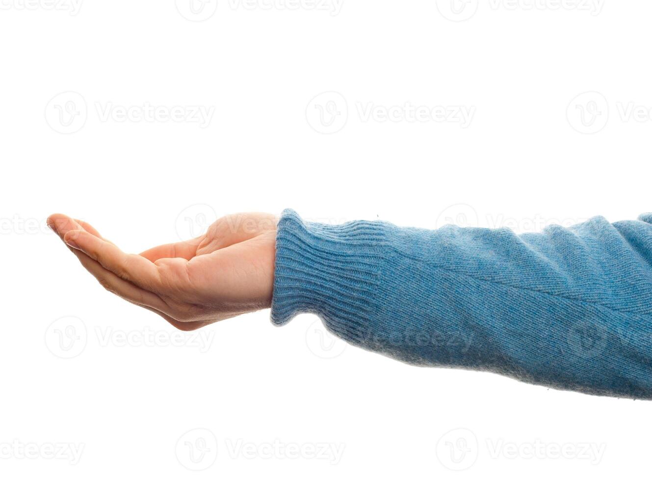 Concept of hold with hand photo